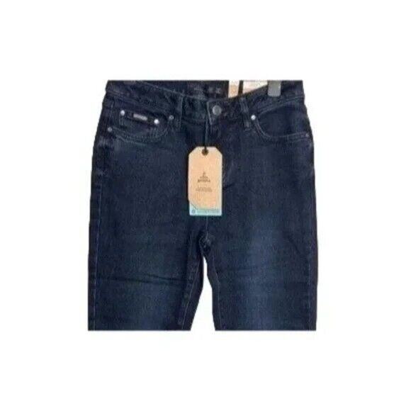 NWT prAna Sienna Mid Rise Cotton Stretch Skinny Jeans 0 / 25 Deep Blue #3236 - Picture 3 of 14